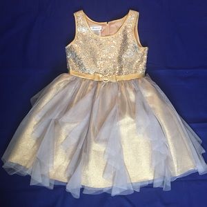 Girls Dazzling gold dress